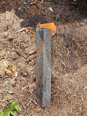 stump grinding finds angle iron